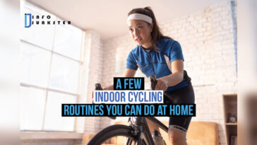 a girl cycling indoor