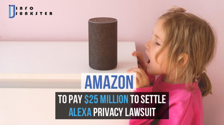 Little girl talk to Amazon voice assistant