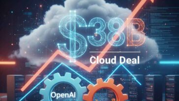 OpenAI and Amazon strike $3 billion cloud infrastructure deal illustration.